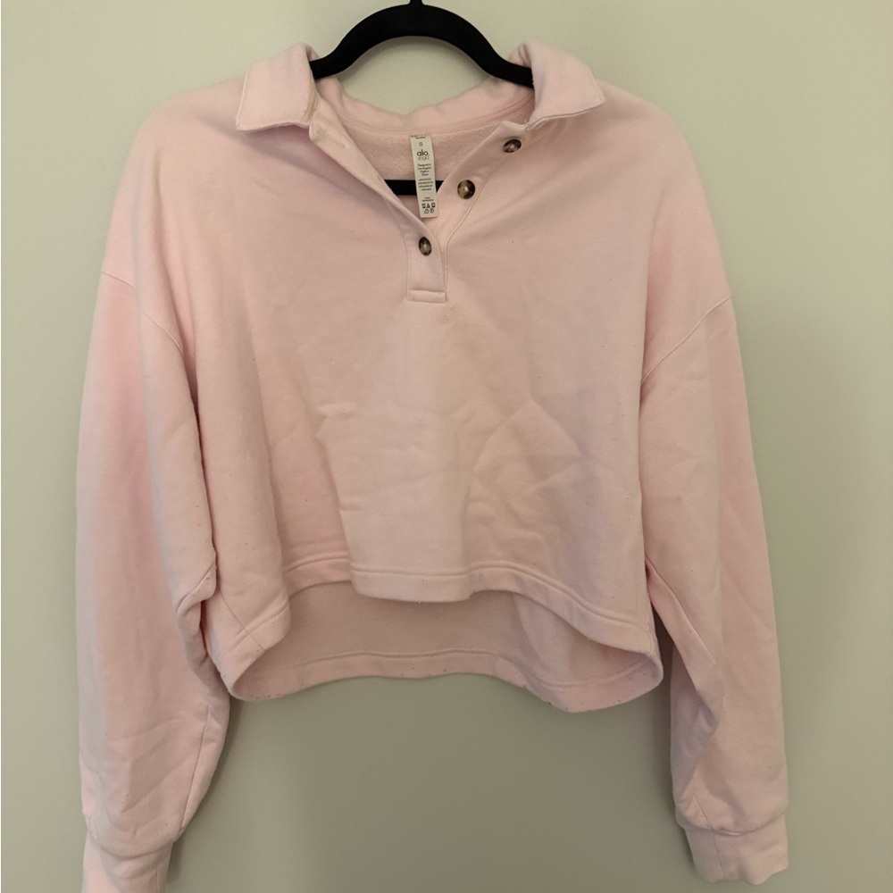 Women's Pink Collared Top